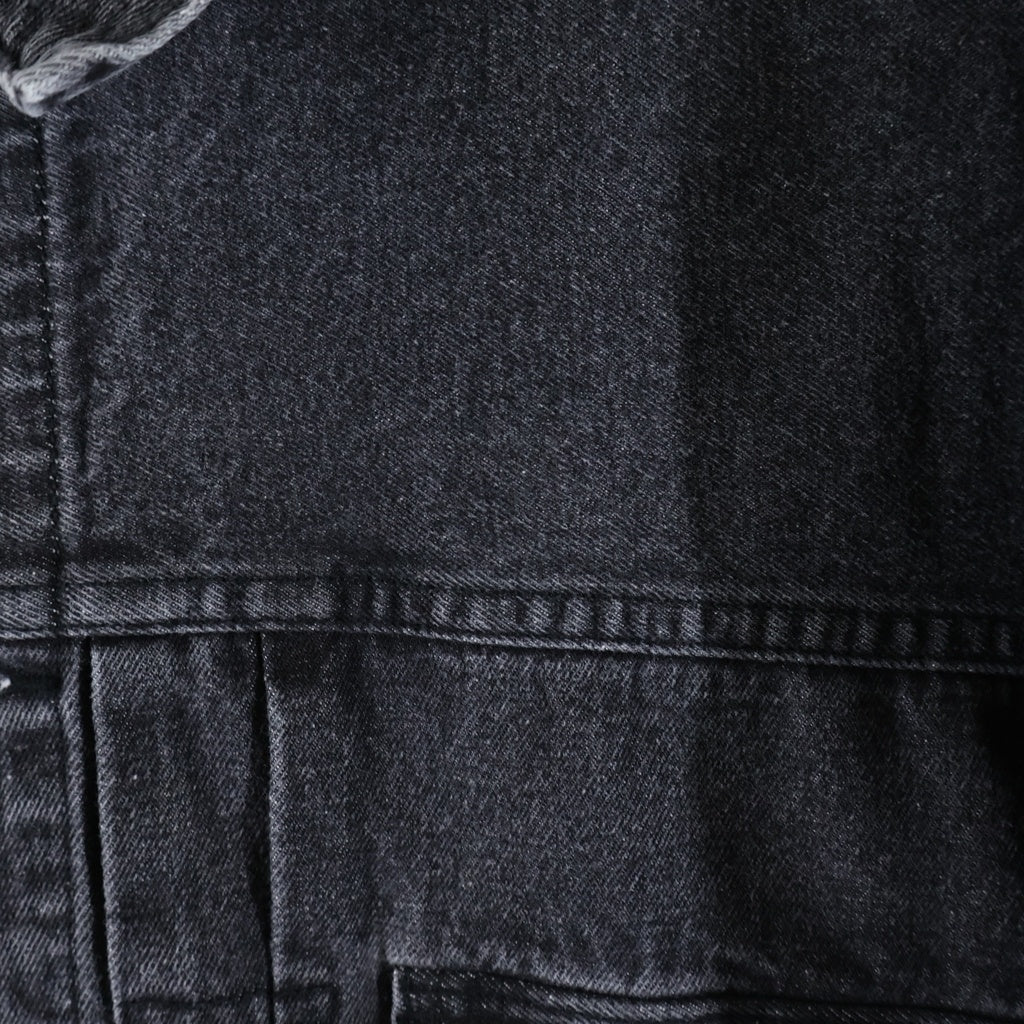 DISCOVERED(ディスカバード) 25SS CRochet Denim Blouson クロシェット デニムジャケット ブルゾン ブラック DC-SS25-BL-03