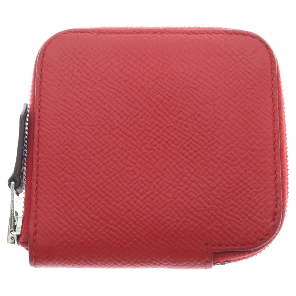 HERMES(エルメス) D刻印 アザップ シルクイン コンパクト ミニ コインケース 財布 レッド