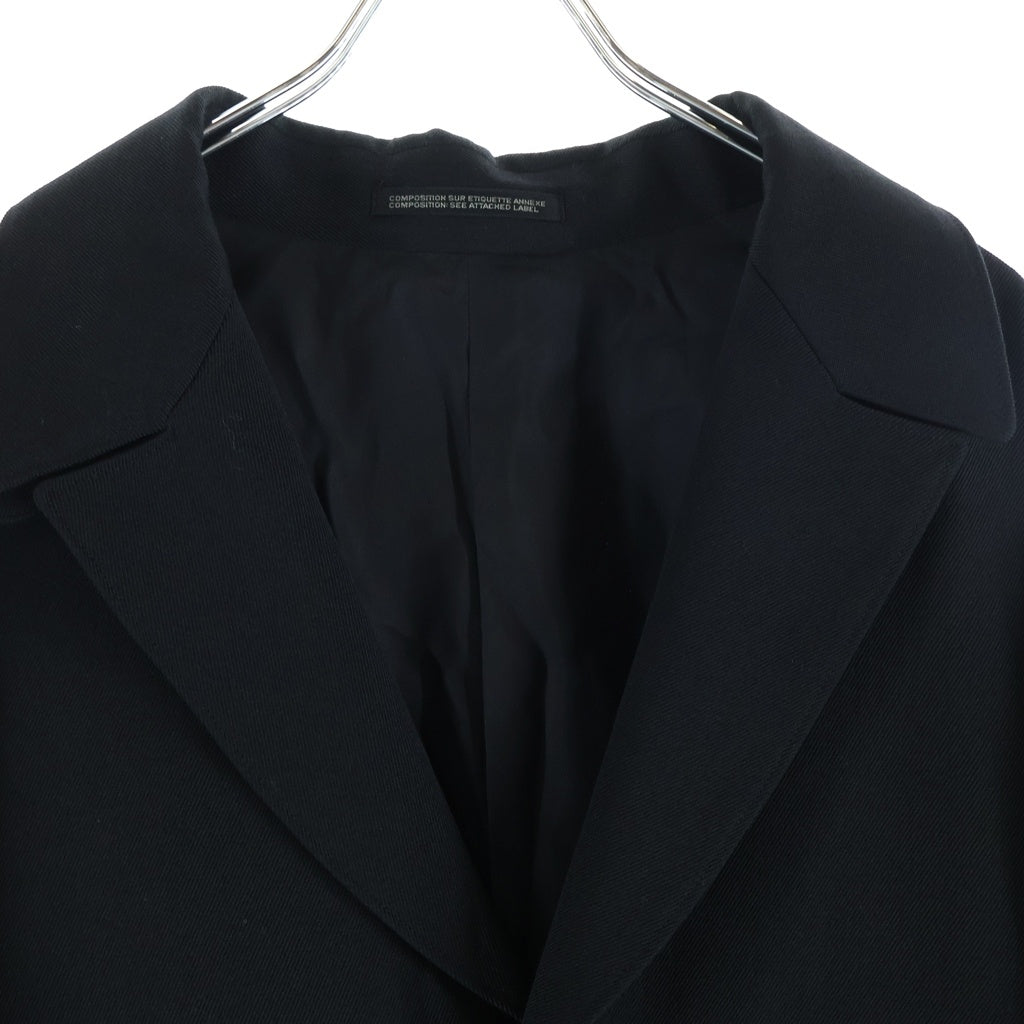 Yohji Yamamoto POUR HOMME(ヨウジヤマモト プールオム) 25AW ARMY GABARDINE 3 BUTTONS JACKE アーミー ギャバジン 3ボタン ロングジャケット ブラック HM-J11-101