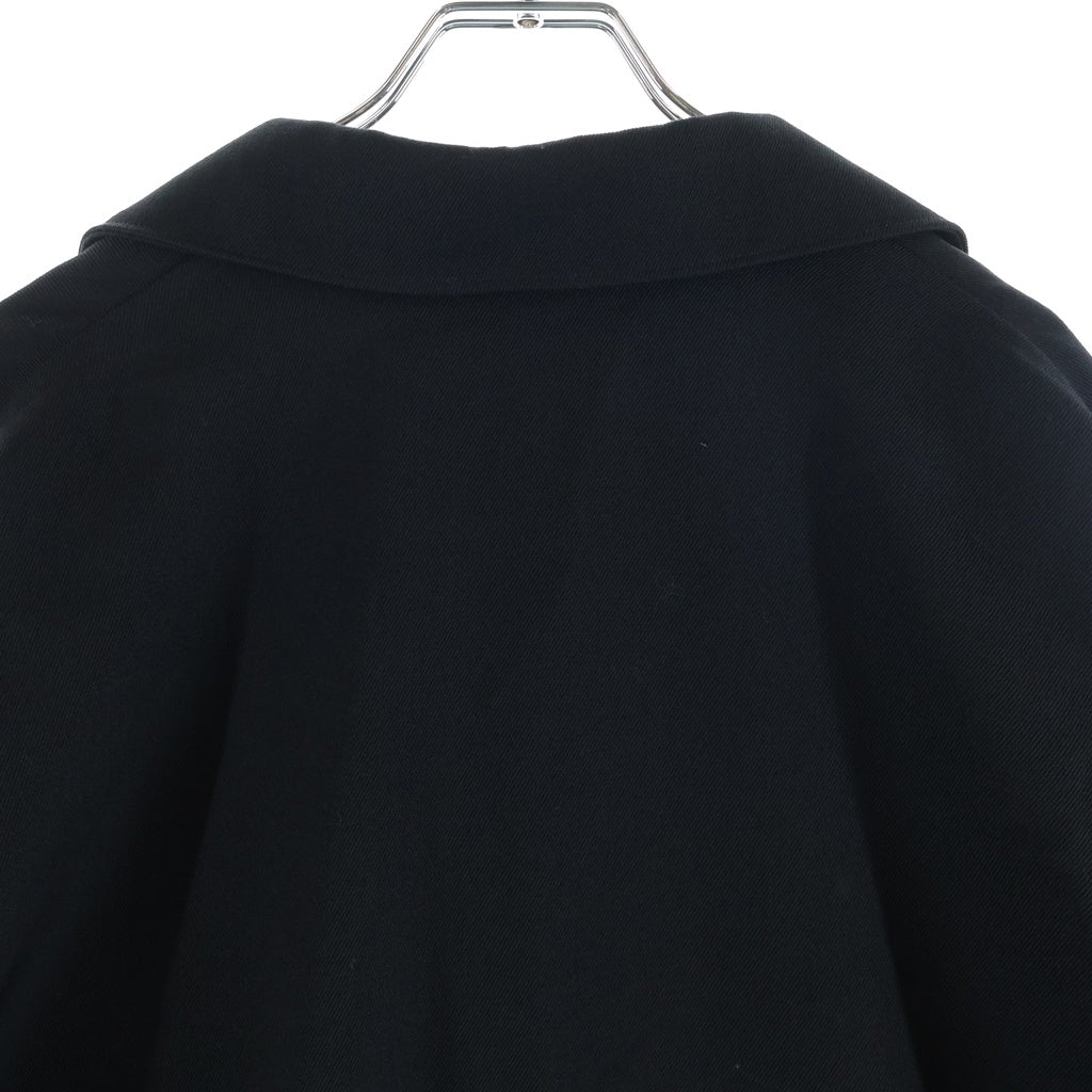 Yohji Yamamoto POUR HOMME(ヨウジヤマモト プールオム) 25AW ARMY GABARDINE 3 BUTTONS JACKE アーミー ギャバジン 3ボタン ロングジャケット ブラック HM-J11-101