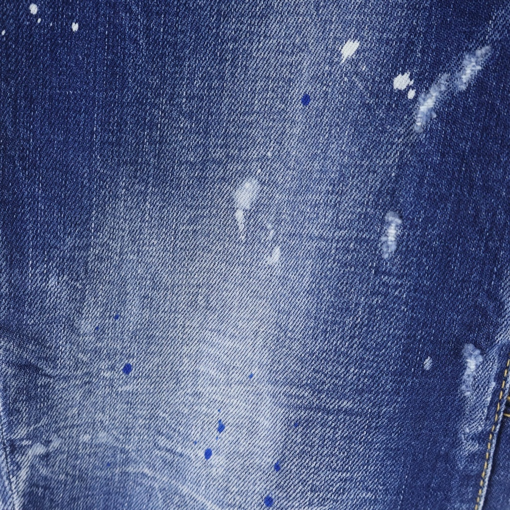 DSQUARED2(ディースクエアード) 21AW Sailor Jean Paint Splatter Dark Blue Denim Pants ペイント加工 スプラッター デニムパンツ インディゴ S74LB0968 S30663