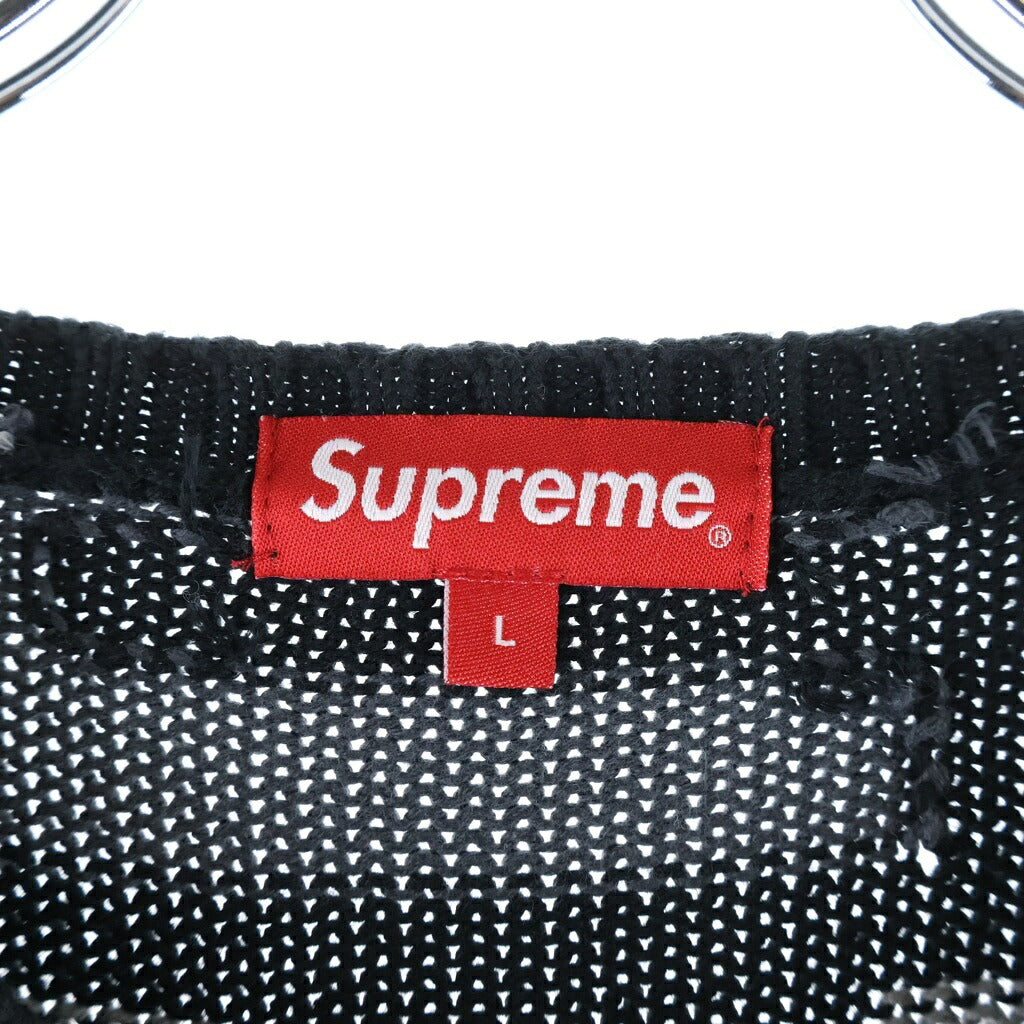 SUPREME(シュプリーム) 18AW Big Letter Sweater ビッグレター クルーネック 長袖ニットセーター ブラック/グレー