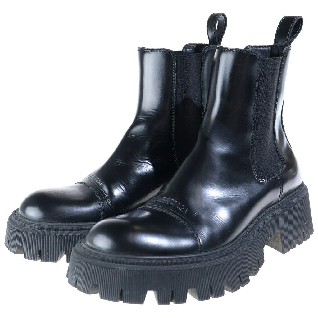 BALENCIAGA(バレンシアガ) TRACTOR BOOTIE サイドゴア トラクター ハイカット レザーブーツ ブラック 641399