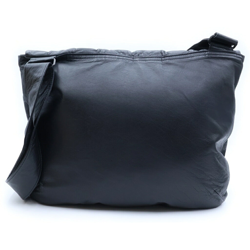 Yohji Yamamoto POUR HOMME(ヨウジヤマモト プールオム) 25AW GARMENT LEATHER PADDED SHOULDER BAG ガーメント レザー パテッド ショルダーバッグ ブラック HL-I05-773