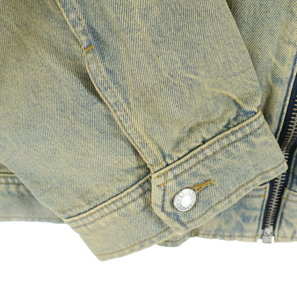 STUSSY(ステューシー) 23SS Denim Zip Work Jacket 115682 ウォッシュ加工 デニムジップアップ ワークジャケット インディゴ