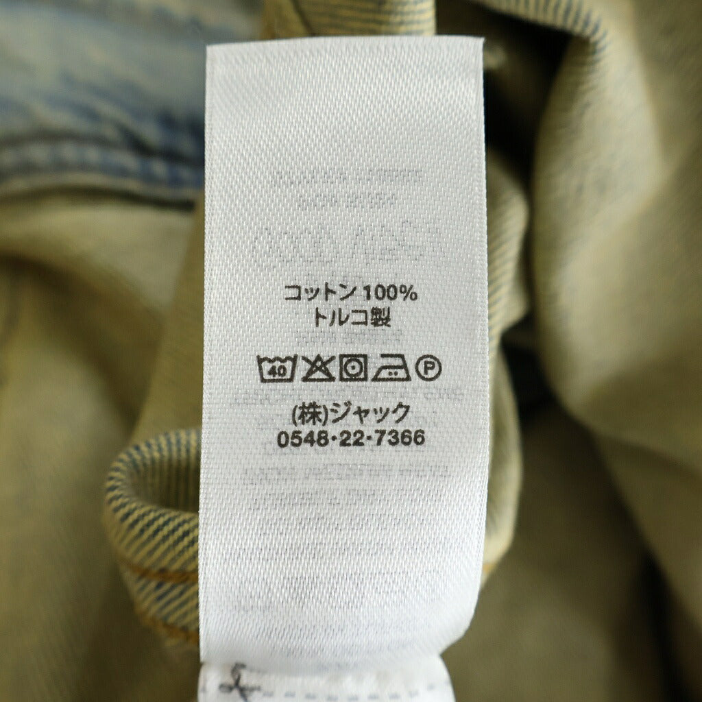 STUSSY(ステューシー) 23SS Denim Zip Work Jacket 115682 ウォッシュ加工 デニムジップアップ ワークジャケット インディゴ