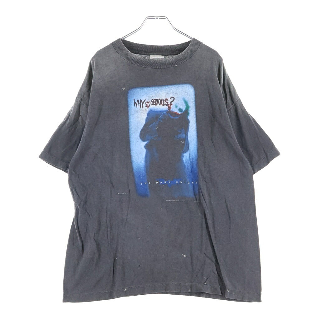 SAINT MICHAEL(セントマイケル) 25SS BTM_SS TEE /LIP ダークナイト ヴィンテージ加工 両面プリント クルーネック 半袖Tシャツ カットソー ブラック SM-HR8-0000-C55