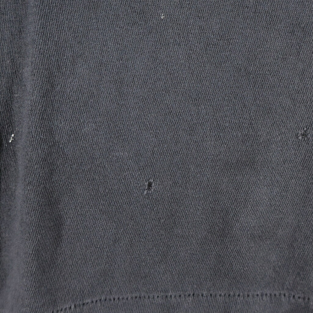 SAINT MICHAEL(セントマイケル) 25SS BTM_SS TEE /LIP ダークナイト ヴィンテージ加工 両面プリント クルーネック 半袖Tシャツ カットソー ブラック SM-HR8-0000-C55