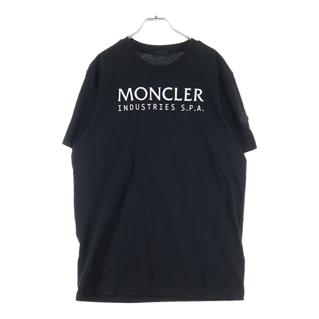 MONCLER(モンクレール) 24SS Front Logo Print Shirt フロントロゴ クルーネック 半袖Tシャツ カットソー ブラック J20918C00014 89A17