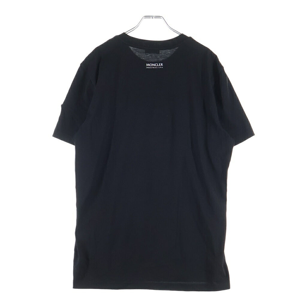 MONCLER(モンクレール) 24SS Front Logo Print Shirt フロントロゴ クルーネック 半袖Tシャツ カットソー ブラック J20918C00014 89A17