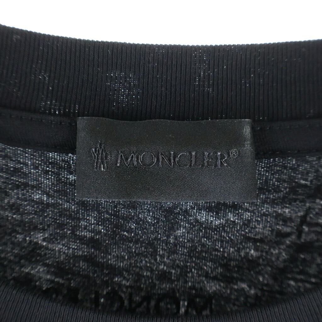 MONCLER(モンクレール) 24SS Front Logo Print Shirt フロントロゴ クルーネック 半袖Tシャツ カットソー ブラック J20918C00014 89A17