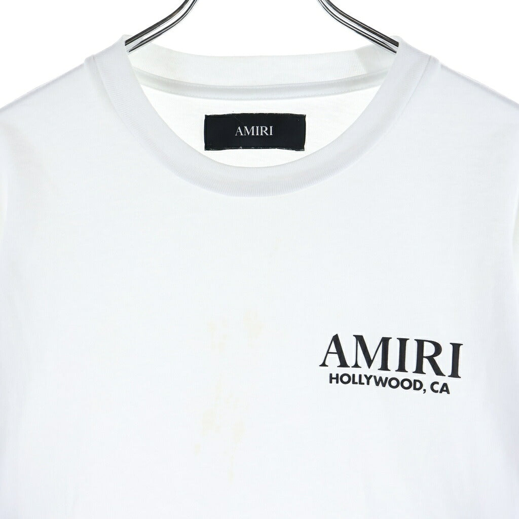 AMIRI(アミリ) 26AW BONES STACKED L/S TEE アームボーンプリント クルーネック 長袖Tシャツ カットソー ホワイト AMJYTE1076