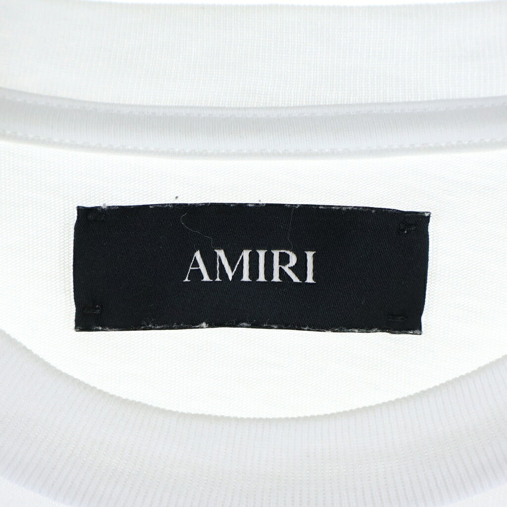 AMIRI(アミリ) 26AW BONES STACKED L/S TEE アームボーンプリント クルーネック 長袖Tシャツ カットソー ホワイト AMJYTE1076