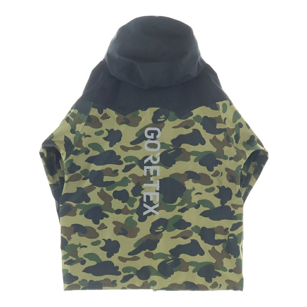 A BATHING APE(アベイシングエイプ) GORE-TEX 1ST CAMO SNOWBOARD JACKET ゴアテックス ファーストカモ スノーボード マウンテンジャケット カーキ 001HJF701003X