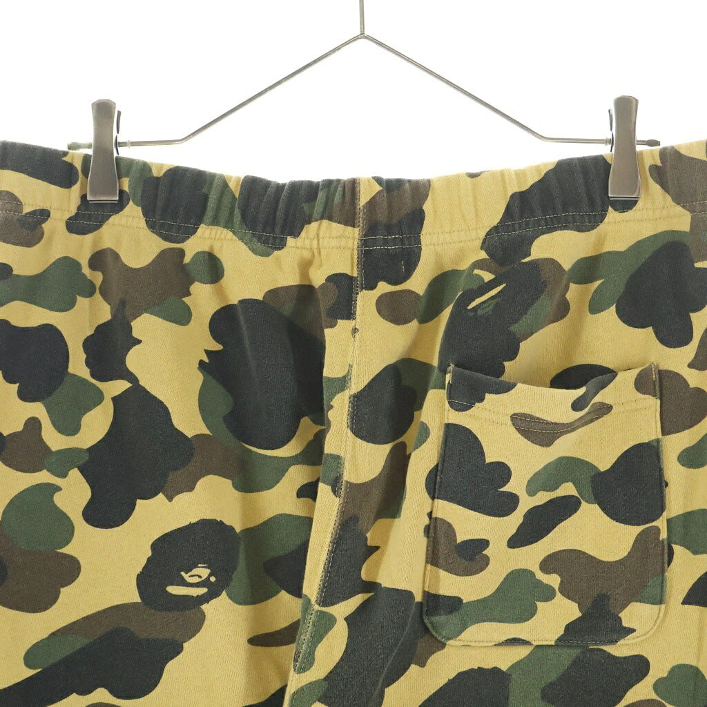 A BATHING APE(アベイシングエイプ) 1st CAMO SIDE LOGO SLIM SWEATPANTS ファーストカモ サイドロゴプリント スウェットパンツ カーキ 001PTF801001X
