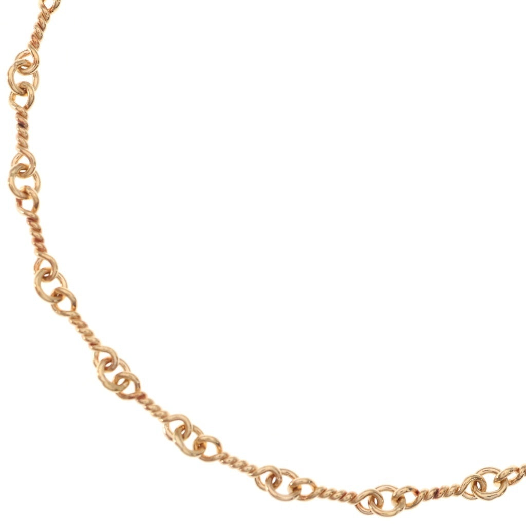 CHROME HEARTS(クロムハーツ) 22K NECKCHAIN T20 ツイストチェーンネックレス 20inch ゴールド BCA015