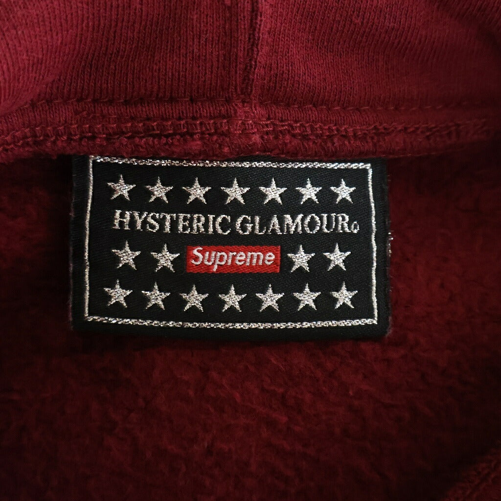SUPREME(シュプリーム) 21SS ×HYSTERIC GLAMOUR Zip Up Hooded Sweatshirt ヒステリックグラマー ジップアップスウェットパーカー フーディ レッド