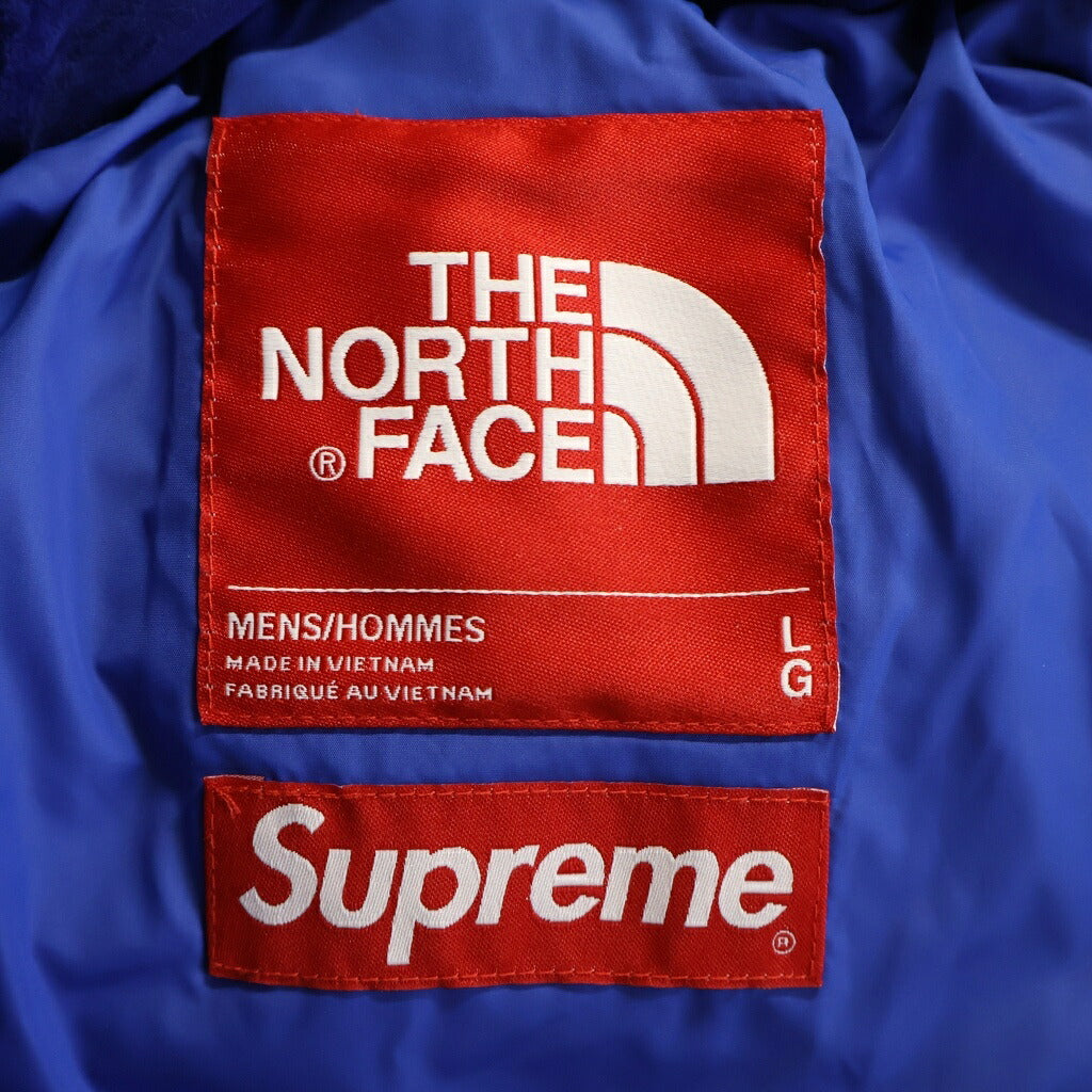 SUPREME(シュプリーム) 23AW ×THE NORTH FACE Suede Nuptse Jacket ノースフェイス スエード ヌプシ ダウンジャケット ブルー NF0A875N