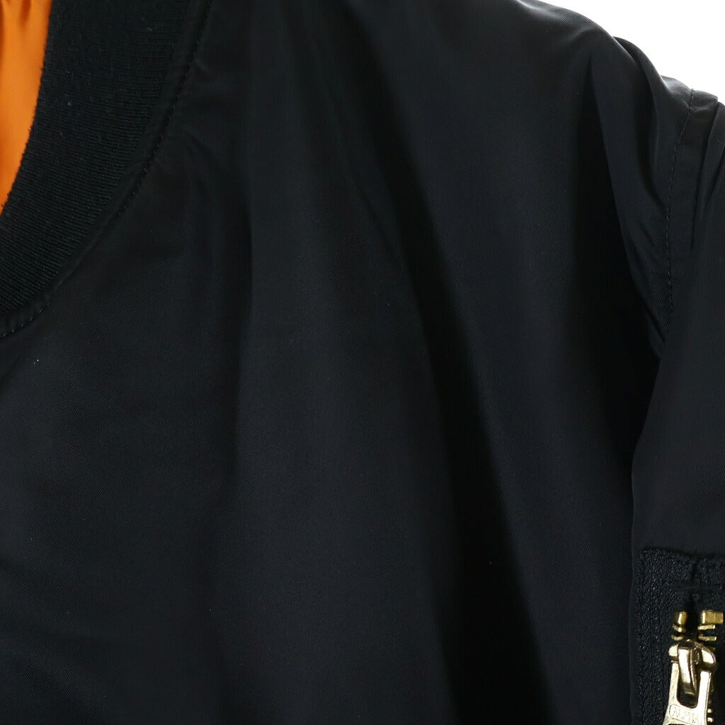 COMME des GARCONS(コムデギャルソン) ALFA INDUSTRIES BIAS MA-1 JACKET × アルファインダストリーズ バイアス ジップアップ MA-1ジャケット ブラック