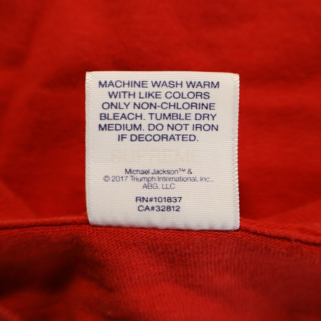 SUPREME(シュプリーム) 17SS Micheal Jackson Tee マイケルジャクソン フロントプリント 半袖Tシャツ カットソー レッド