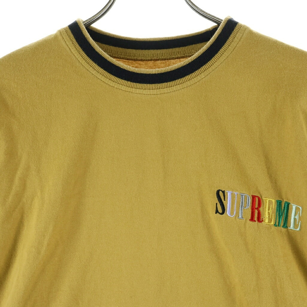SUPREME(シュプリーム) 21AW Multicolor Logo Long-Sleeve Top マルチカラーロゴ クルーネック 長袖Tシャツ カットソー マスタード