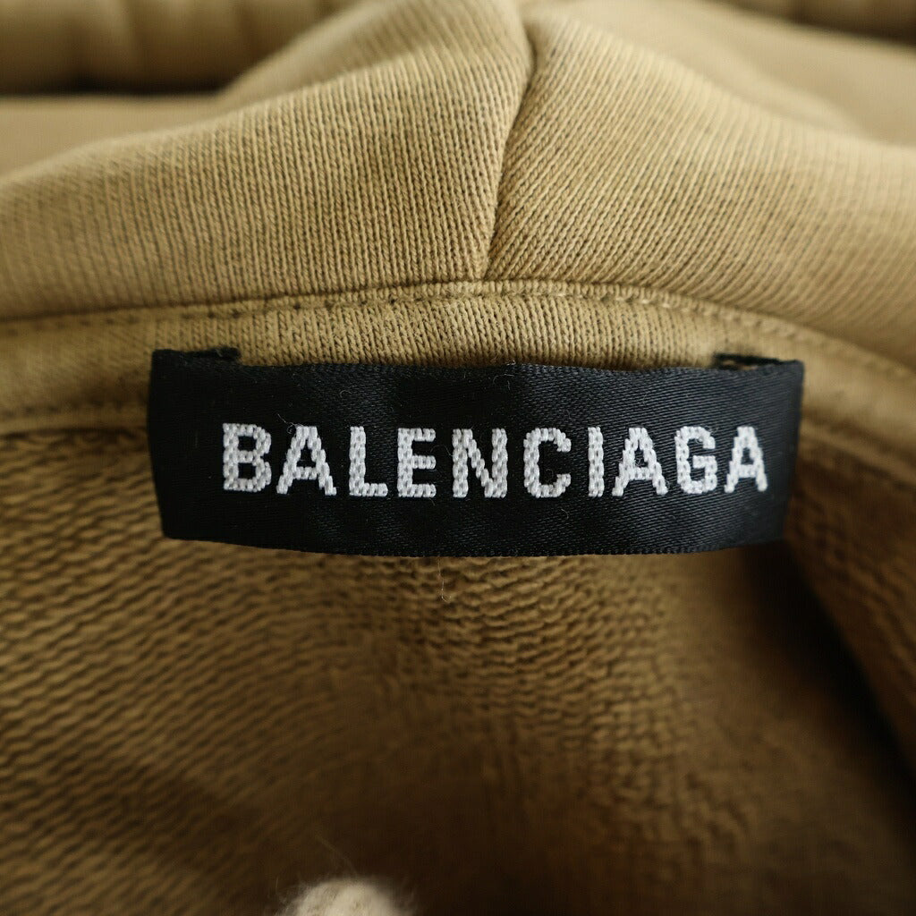 BALENCIAGA(バレンシアガ) シンボリックロゴ フーディー プルオーバー スウェットパーカー ブラウン 570811 TIV51