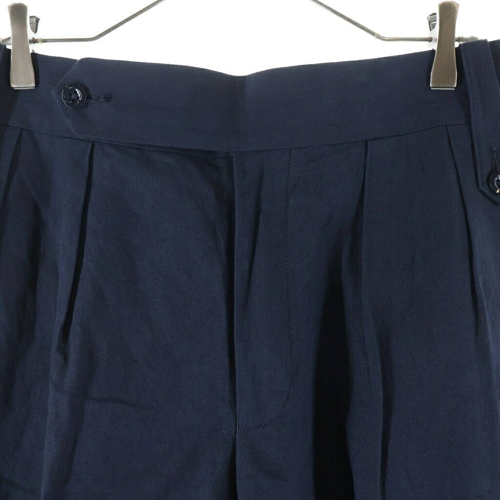 NO BRAND(ノーブランド) Tangent(タンジェント)HENRY ヘンリー リネン コットンパンツ ネイビー Tan-02Z-P-24104