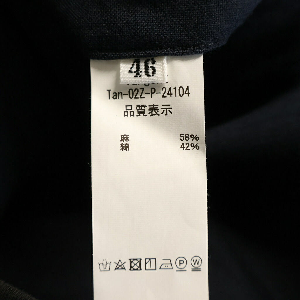 NO BRAND(ノーブランド) Tangent(タンジェント)HENRY ヘンリー リネン コットンパンツ ネイビー Tan-02Z-P-24104