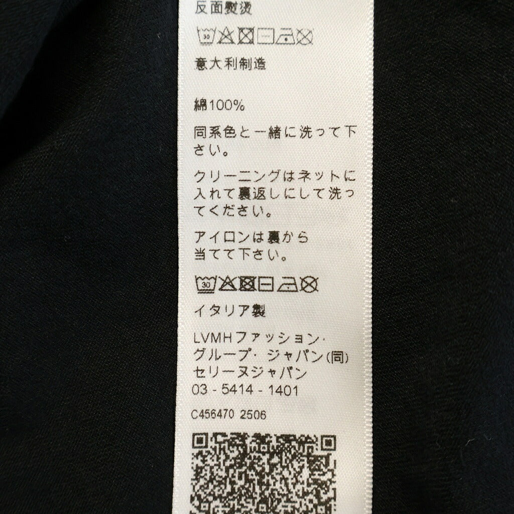CELINE(セリーヌ) Triomphe Loose T-Shirt トリオンフ ルーズ フロント刺繍 クルーネック半袖Tシャツ カットソー ブラック 2X04I671Q.38AW
