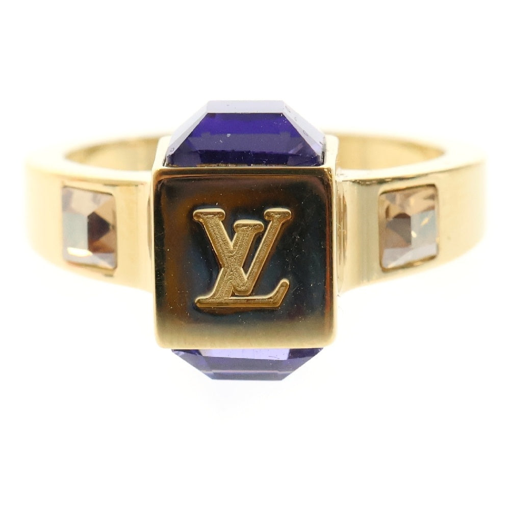 LOUIS VUITTON(ルイヴィトン) バーグ ギャンブル リング パープル ラインストーン ゴールド GP レディース M65097