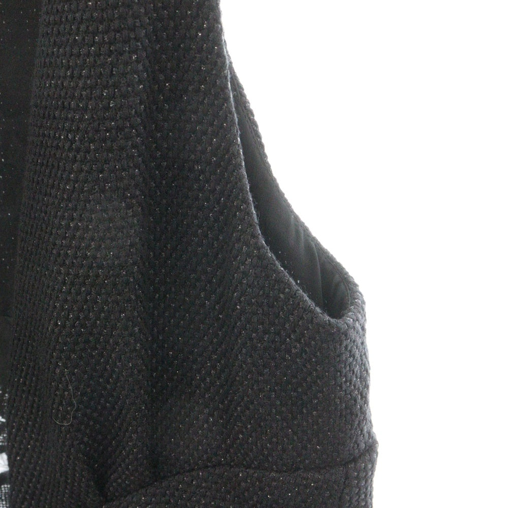 CHANEL(シャネル) ノースリーブ ワンピース ブラック ウール×コットン ツイード