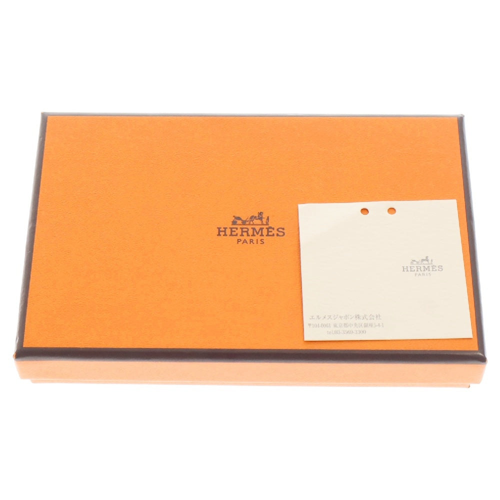 HERMES(エルメス) カルヴィカードケース コインケース シェーブル グリミスティ W刻印 グレー 名刺入れ