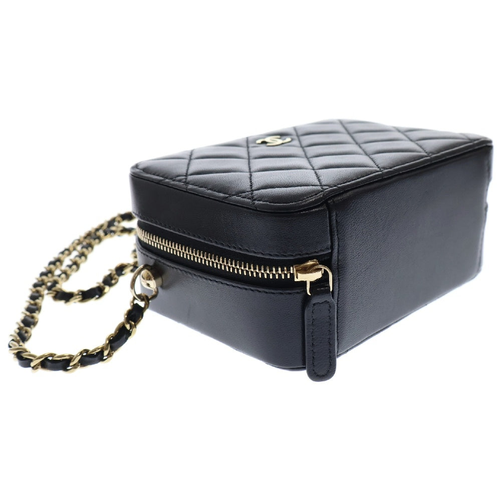 CHANEL(シャネル) マトラッセ ミニカメラバック チェーンショルダー AP2426 ミニバッグ ブラック ラムスキン ゴールド金具
