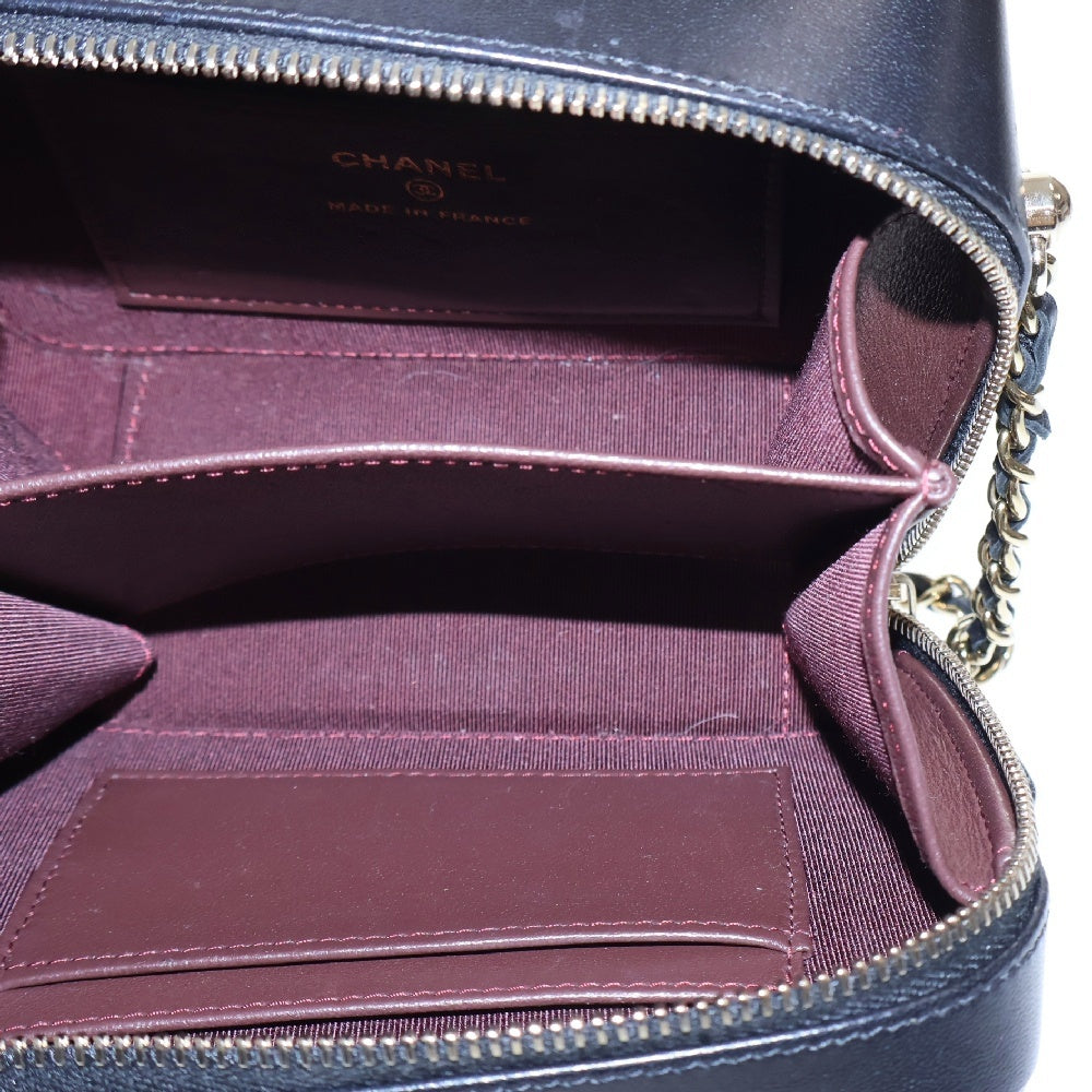 CHANEL(シャネル) マトラッセ ミニカメラバック チェーンショルダー AP2426 ミニバッグ ブラック ラムスキン ゴールド金具