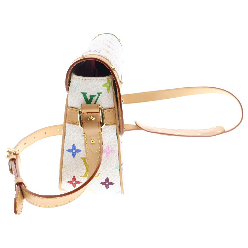 LOUIS VUITTON(ルイヴィトン) モノグラムマルチカラー ソローニュ ブロン ショルダーバッグ ホワイト レザー M92661