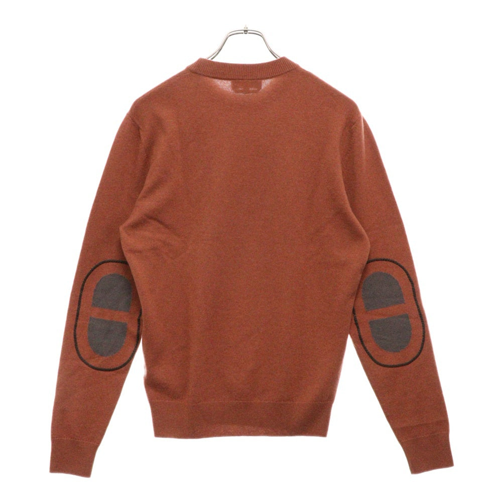 HERMES(エルメス) シェーヌ ラウンドネックニット ブラウン カシミア S 長袖ニット アウター トップス メンズ