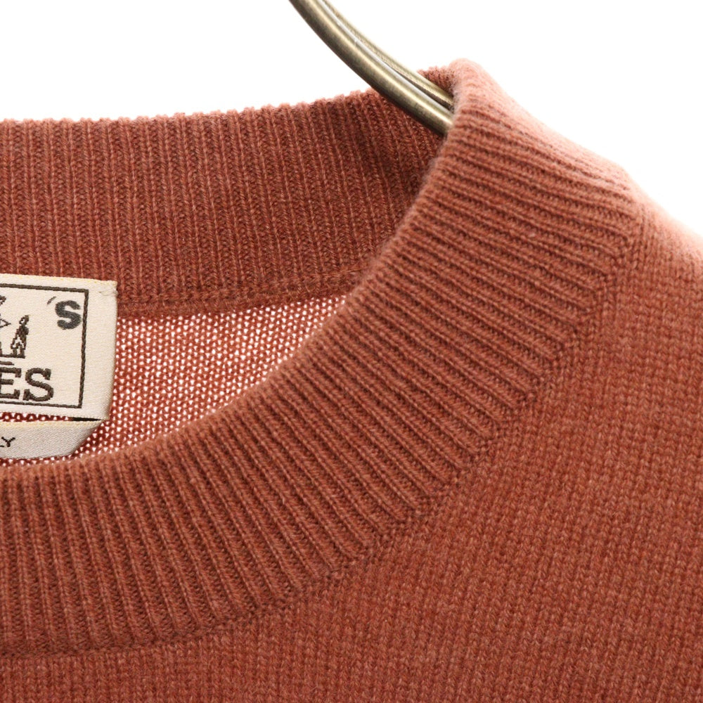 HERMES(エルメス) シェーヌ ラウンドネックニット ブラウン カシミア S 長袖ニット アウター トップス メンズ