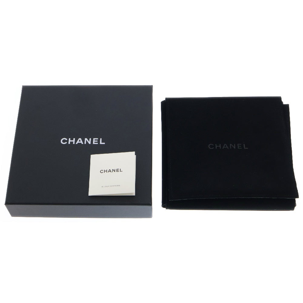 CHANEL(シャネル) ココマーク チェーンネックレス ラインストーン ブラック×ゴールド レザー×GP 23A