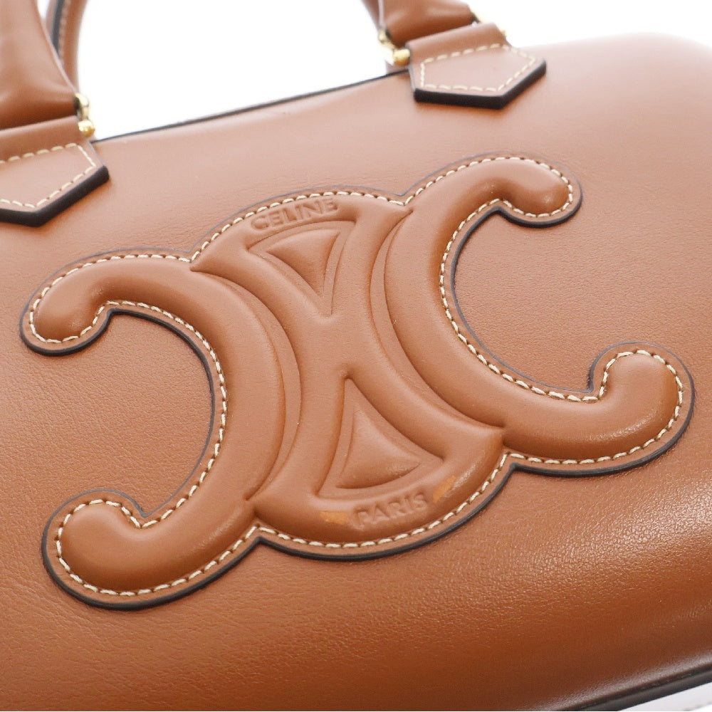 CELINE(セリーヌ) スモール ボストン/スムースカーフスキン ハンドバッグ ブラウン レディース 113773DU3.04LU