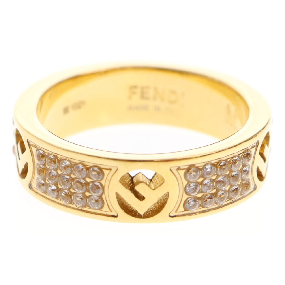 FENDI(フェンディ) エフイズ フェンディリング #M ゴールド GP×ラインストーン アクセサリー
