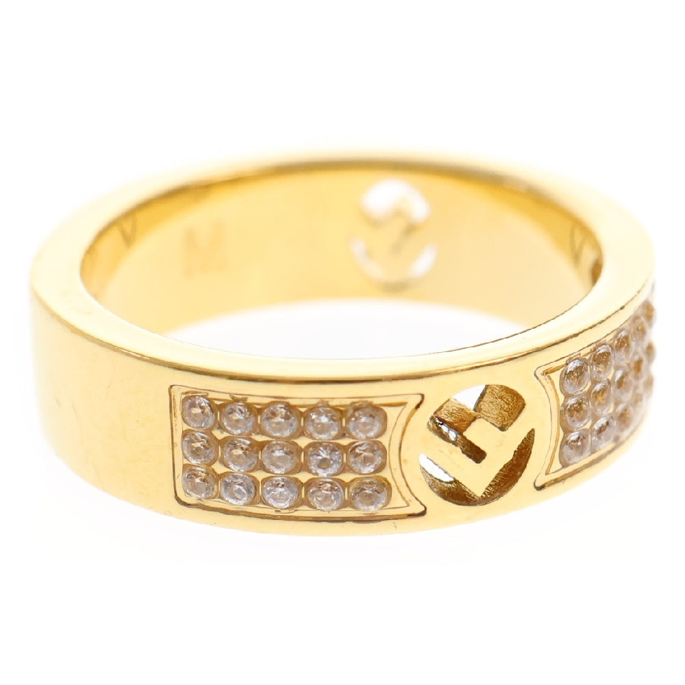 FENDI(フェンディ) エフイズ フェンディリング #M ゴールド GP×ラインストーン アクセサリー
