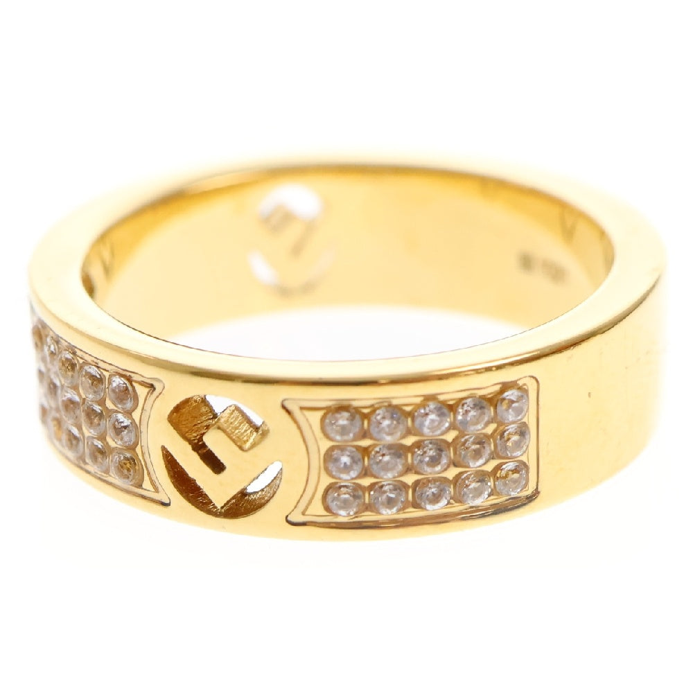 FENDI(フェンディ) エフイズ フェンディリング #M ゴールド GP×ラインストーン アクセサリー