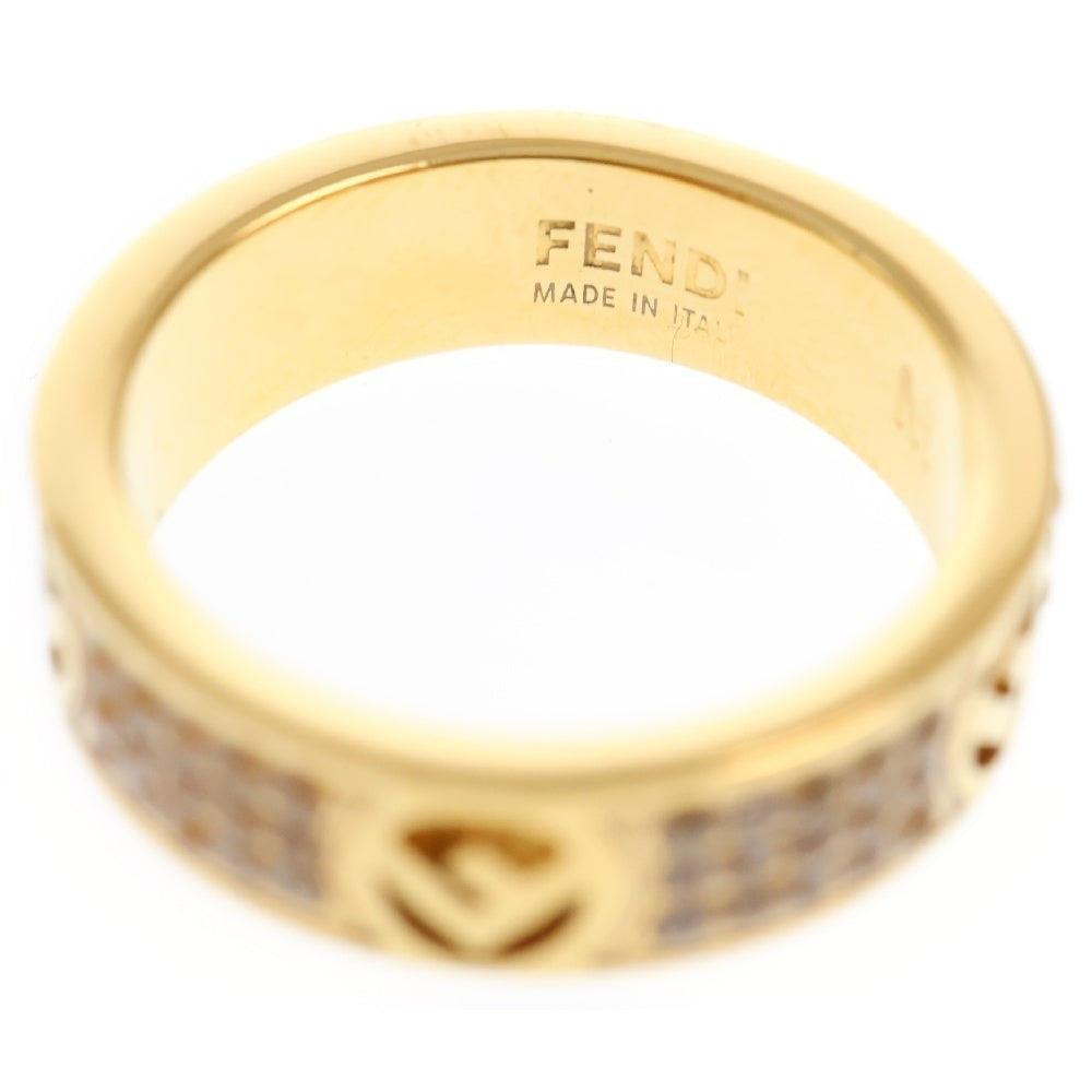 FENDI(フェンディ) エフイズ フェンディリング #M ゴールド GP×ラインストーン アクセサリー