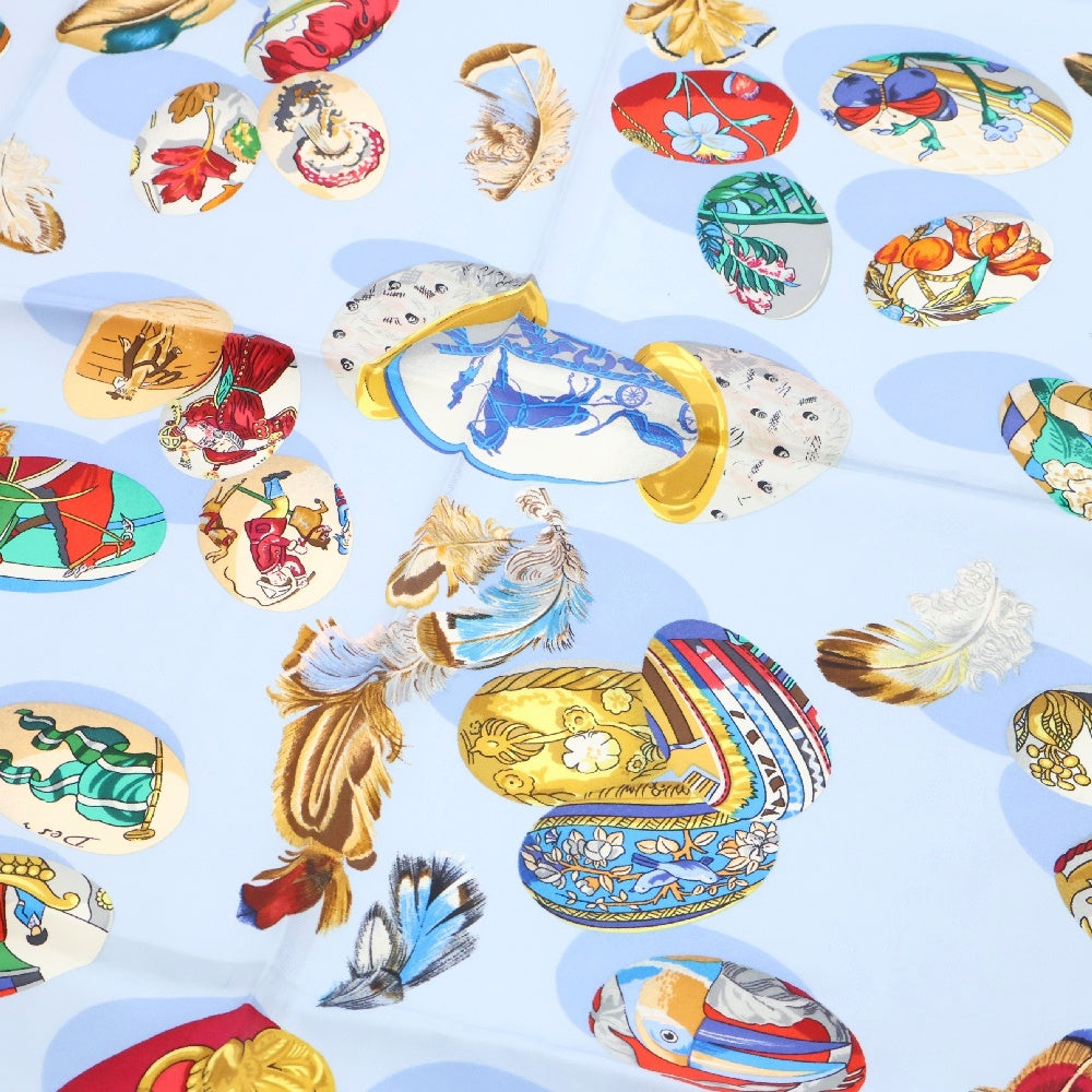 HERMES(エルメス) カレ90 COUVEE D'HERMES エルメスの雛たち ピンク シルク スカーフ