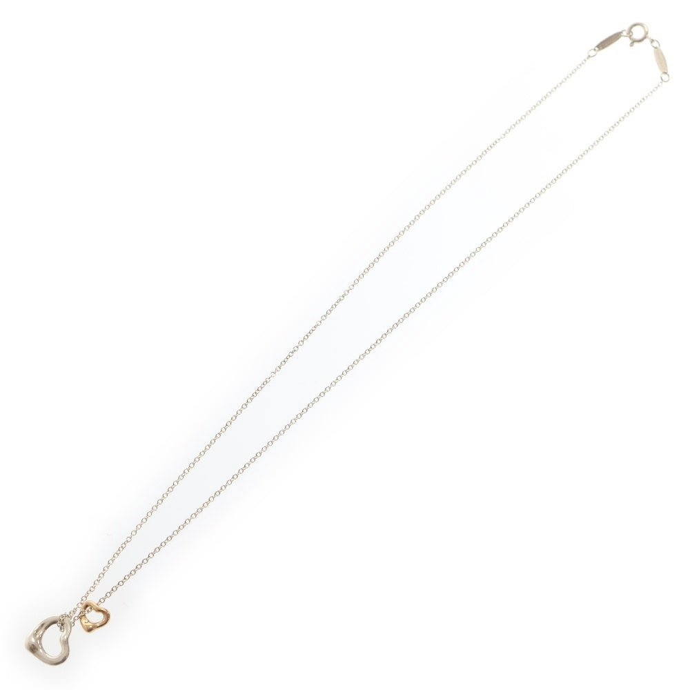 TIFFANY&Co(ティファニー) ダブル オープンハート ネックレス K18PG×SV ゴールド/シルバー