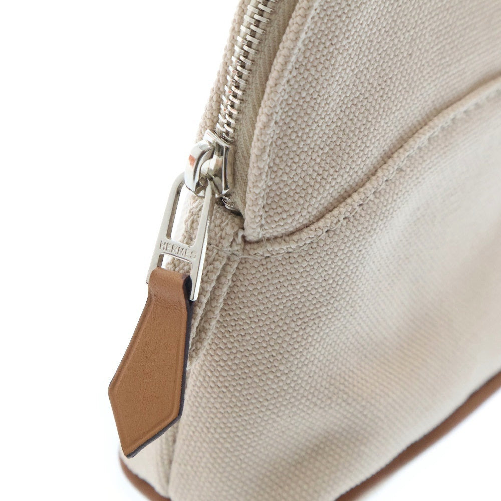 HERMES(エルメス) ボリードポーチ ミニミニ キャンバス 小物入れ ベージュ