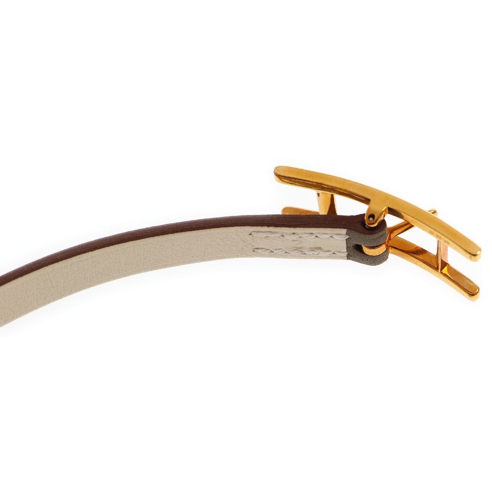 HERMES(エルメス) ビーアピ ドゥブルトゥール ブレスレット エトゥープ/ナタ スイフト PG金具