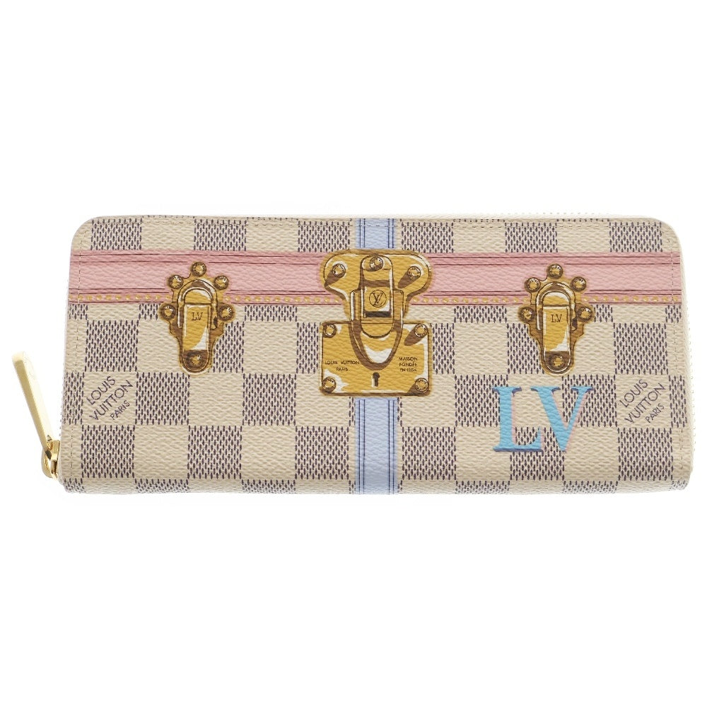 LOUIS VUITTON(ルイヴィトン) ダミエ・アズール サマートランク ポルトフォイユ・クレマンス ジッピーウォレット PVC ホワイト N60109 長財布 ウォレット
