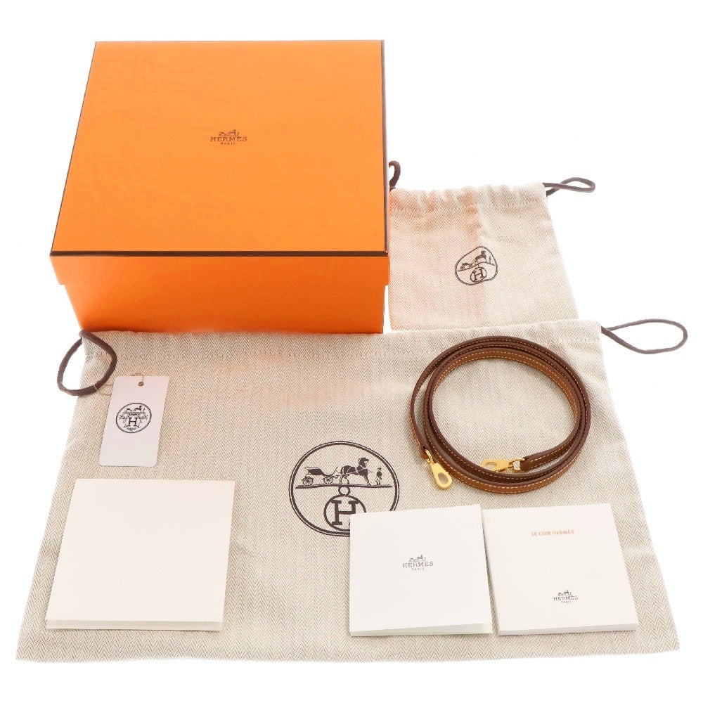 HERMES(エルメス) ミニケリー ゴールド エプソン ゴールド金具 W刻印 ブラウン系 2WAY ハンドバッグ ショルダーバッグ