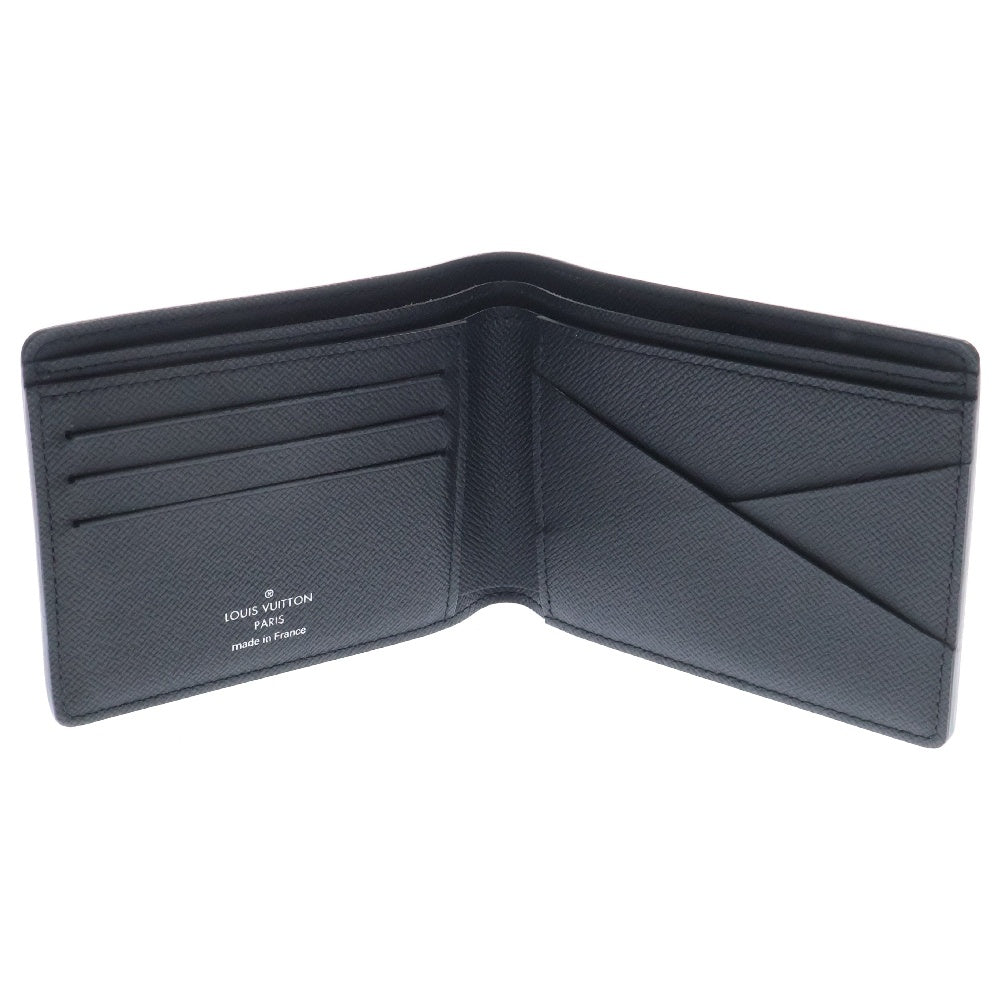 LOUIS VUITTON(ルイヴィトン) タイガ ポルトフォイユミュルティプル 二つ折り財布 ブラック レザー RFID M30531